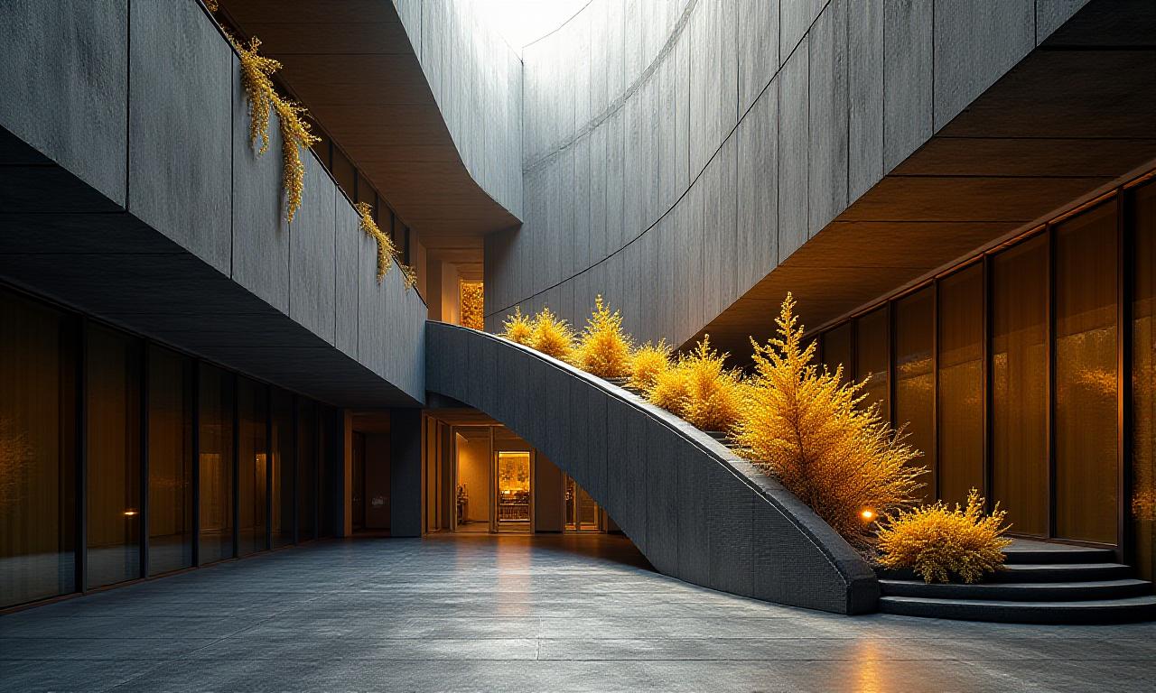 Abstract brutalist architectural interpretation of talent growth